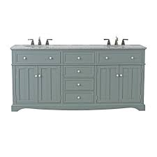 Home Decorators Collection Fremont 72 In W X 22 In D Double Vanity In Grey With Granite Vanity Top In Grey With White Sink Md V1791 Home Depot Bathroom Vanity Granite Vanity Tops