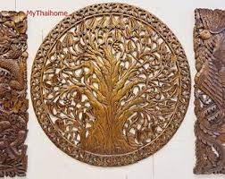 Carved Wood Headboards King Extra Large Wood Wall By Mythaihome Wooden Sculpture Large Wood Wall Art Large Wall Art