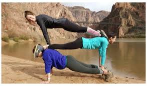 Three Person Yoga Challenge Threepersonyogachallenge 3 Person Plank Yoga At The Bottom Of The Gra Yoga Challenge Poses Acro Yoga Poses 3 Person Yoga Poses