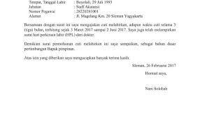 Contoh surat cuti yang juga tidak kalah penting adalah cuti dengan alasan sakit. Contoh Surat Cuti Melahirkan Dari Klinik Contoh Lif Co Id