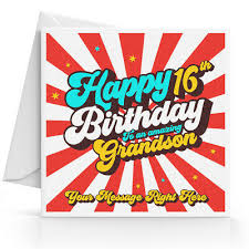 Get it as soon as mon, jul 19. Home Garden Personalised 16th Birthday Card Boys Son Grandson Nephew Brother Any Message Greeting Cards Party Supply