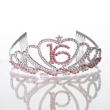Sweet 16 Birthday Crown And Sash Get The Best For The Big Day With Such A Special Occasion As Sweet 16 It S Worth The Splurge With The Crown S Real Sparkles And The Sash S Colo Sweet 16 Tiara