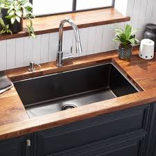 Give a stunning look to your kitchen with a black kitchen sink. 32 Atlas Stainless Steel Undermount Kitchen Sink Gunmetal Black Kitchen