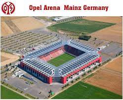 Mainz player sebastian polter cheers after the soccer test match between 1st fsv mainz 05 and west ham united f.c. Opel Arena Capacity 34 034 Football Stadium Gallery Facebook