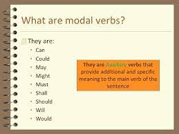 Maybe you would like to learn more about one of these? Modal Verbs Ppt Download