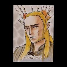 2022 Cryptozoic CZX Middle-Earth 1/1 Sketch Card Thranduil Jeff Ritchie