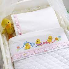 Lenzuolino Culla Da Ricamare A Punto Croce Ricamo A Punto Croce Punto Croce Gratis Piumoni Per Bambini