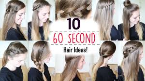 11 best hairstyles for short hair. Ten 60 Second Heatless Hairstyles 1 Minute Hairstyles Quick Hairstyles Braidsandstyles12 Youtube
