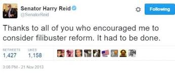 Image result for harry reid nuclear option tweet