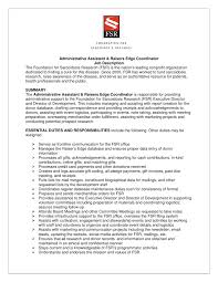 Below is a sample position description for a nonprofit executive director the executive director is the key management leader of _______________. Fsr Admin Raiser S Edge Coordinator Job Description 7 9 12