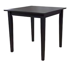 Amazon Com Target Marketing Systems Udine 30 Inch Square Breakfast Table With Tapered Legs Black Square Breakfast Table Square Dining Tables Table For 12