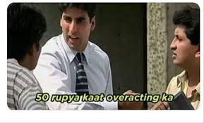 50 rupya kaat overacting ka - Crazy Cricket Memes | Facebook