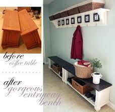 Diy Coffee Table Into Entryway Bench Interieur Huisinrichting Huis Ideeen