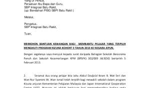 Surat memohon bantuan kewangan untuk membangunkan program via majlisulamarohingyamalaysia.blogspot.com. Contoh Surat Permohonan Kewangan Contoh Surat Permohonan Bantuan Zakat