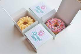 Dozen Donut Favor Boxes Single Donut Box Donut Shop Party Etsy Donut Box Dozen Donuts Donut Shop