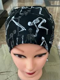 Glow in the Dark Yoga Skeleton Orthopedic Scrub Cap