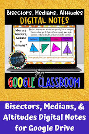 Bisectors Medians And Altitudes Digital Notes Video Math Lessons Math Resources Geometry High School
