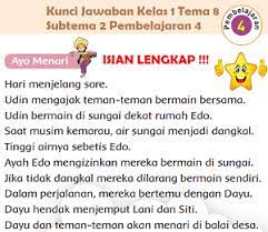 Check spelling or type a new query. Terbaru Kunci Jawaban Kelas 1 Tema 8 Subtema 2 Pembelajaran 4 Jawaban Tematik Siswa