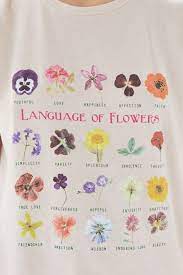 Slide View 2 Language Of Flowers Chart Tee Language Of Flowers Flower Chart Chart Tee