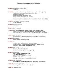 Wedding Reception Program Sample Templates Sample Wedding Reception Agenda Wedding Reception Program Wedding Reception Schedule Wedding Reception Timeline
