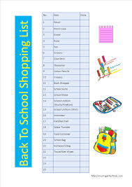 Free Printable Back To School Shopping List Parenting Times School Shopping List School Holiday Programs Back To School Shopping