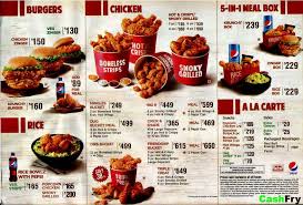 © kfc international holdings inc. Kfc Menu India With Prices Kfc Menu Card