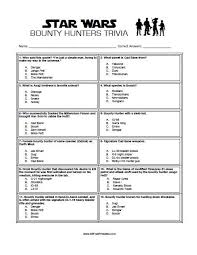 Free Printable Star Wars Bounty Hunters Trivia Free Printable Star Wars Bounty Hunters Trivi Star Wars Bounty Hunter Star Wars Questions Star Wars Trivia Quiz