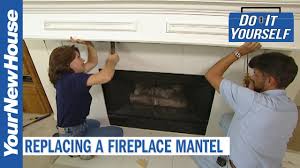 So some homeowners may opt to remove this fiery feature. Replacing A Fireplace Mantel Do It Yourself Youtube