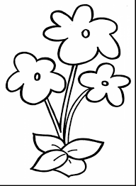 Printable Flower Coloring Pages For Preschool Brilliant And Flower Coloring Pages Easy Flower Drawings Flower Drawing