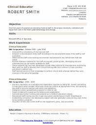 Clinical Educator Resume Samples Qwikresume