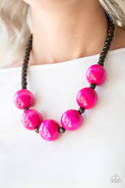 Oh My Miami Pink In 2021 Beaded Necklace Pink Necklace Beaded Bracelets