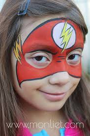 Monliet Face Paint Superhero Face Painting Girl Face Painting Flash Face Paint