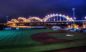 Centennial Bridge And Modern Woodmen Park By Scott Norris