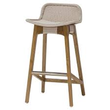 Solid, masterfully made and attractive; Palecek Vista Coastal Beach Beige Rope Teak Counter Stool Kathy Kuo Home