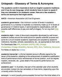 Unispeak Free Dictionary Of Terms Terminology Acronyms Professional Inspeak For Academics Students With A Bias On A Glossary Free Dictionary Acronym