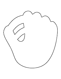 Baseball Glove Clipart Black And White Printable Baseball Mitt Template Baseball Quilt Baseball Crafts Baseball Mitt