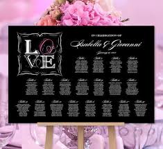 wedding seating chart poster love chalkboard print ready digital file