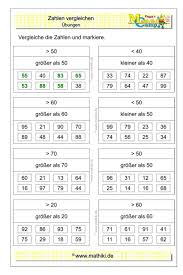 Zahlen Vergleichen Bis 100 Ii Klasse 2 Mathiki De In 2020 Zahlen Vergleichen 2 Klasse Erste Klasse