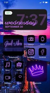 Purple Ios 14 App Icon Pack Neon Aesthetic Ios 14 Icons Iphone Icon Pack Neon 71 Pack App Icons In 2021 Iphone Wallpaper App App Icon Iphone Layout