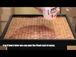 Epoxy Tutorial Video Youtube Diy Table Top Penny Table Tops Penny Table