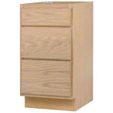 Doors, panels and drawer fronts are a full 3/4 thick. 24x34 5x24 In Base Cabinet With 3 Drawers In Unfinished Oak Unfinished Kitchen Cabinets Base Cabinets Home Depot Kitchen