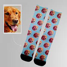 110% price guarantee · fast & reliable · free artist support Custom Dog Socks Photo Personalized Pet Face Picture Printed Cotton Socks