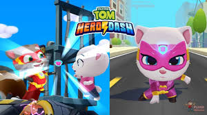 Talking Tom Hero Dash Android Gameplay Tom Rescue And Unlocked Talking Talking Tom Toms Hero