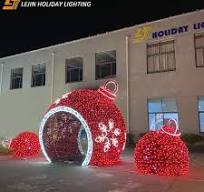 Christmas lighting 3D giant arch ball motif light for street ...