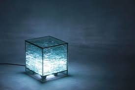 Futureglass Cube Led Table Light Etsy In 2020 Modern Glass Lighting Glass Cube Light Table