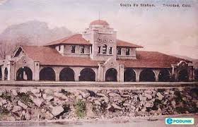 trinidad postcard post card santa fe station trinidad co trinidad colorado trinidad colorado city pinterest