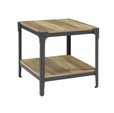 This coffee table totally speaks farmhouse to me. Rustic Wood End Side Table Set Of 2 Rustic Oak By Walker Edison