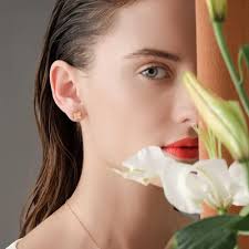 Boucles d'oreilles Princess Flower Roberto Coin en Or Rose Petit Modèle