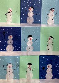 Schneemanner Winter Art Projects Winter Kindergarten Snowman Crafts