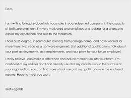 How To Write And Send A Job Inquiry Letter | 14 Best Samples